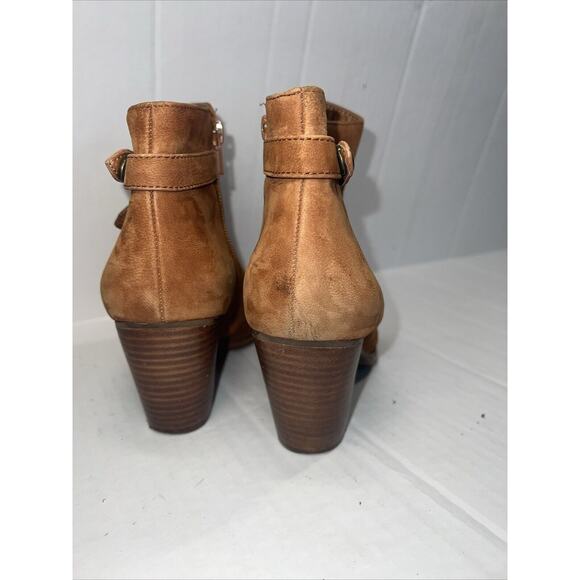 Gianni Bini Brown Suede Zip Up Ankle Booties, Size 8M - Picture 3 of 10